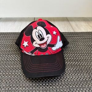 Disney Mickey Mouse Youth  Adjustable Snapback Baseball Cap Black & Red